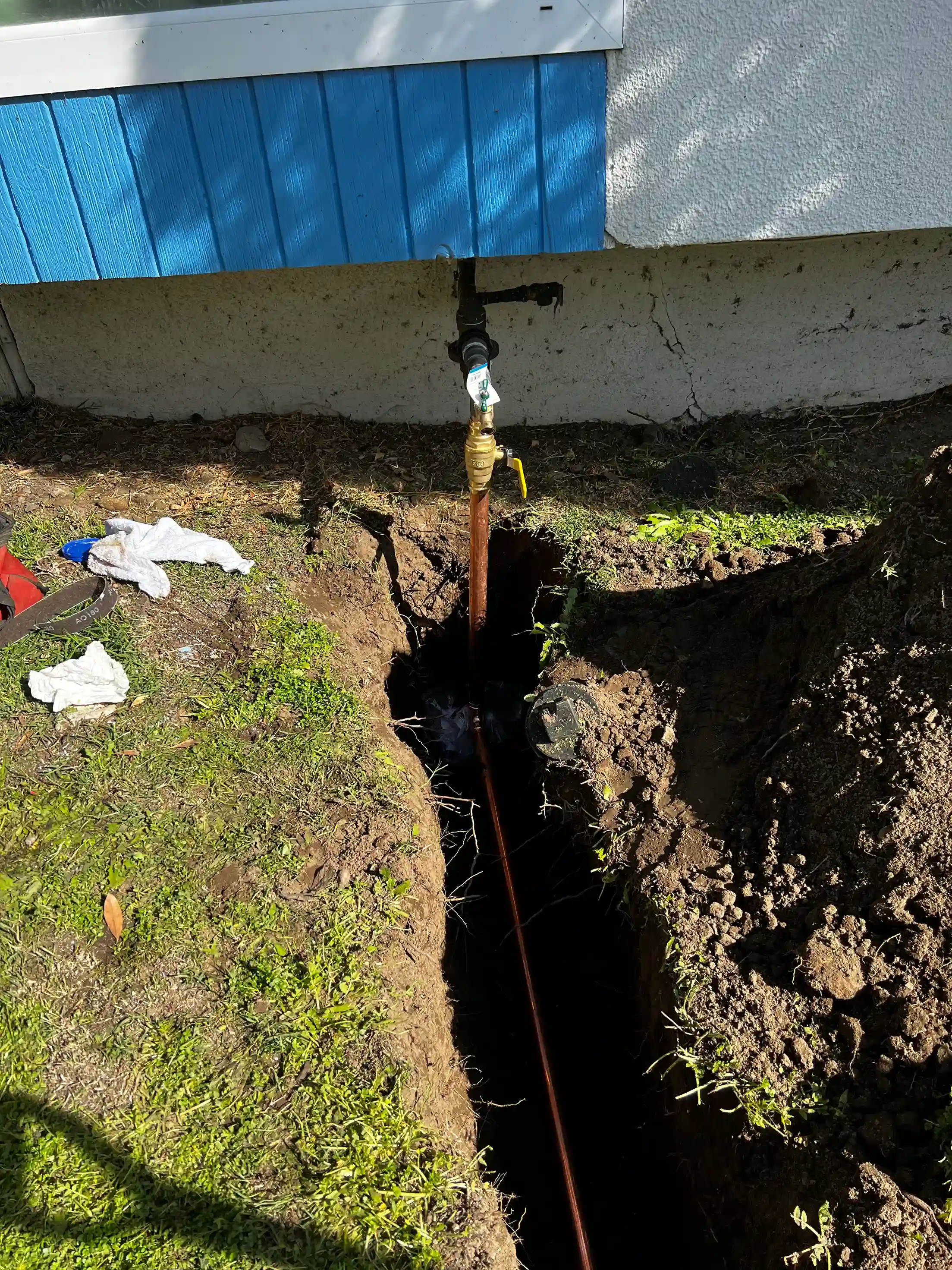 Main Water Line with Emergency Shut-Off