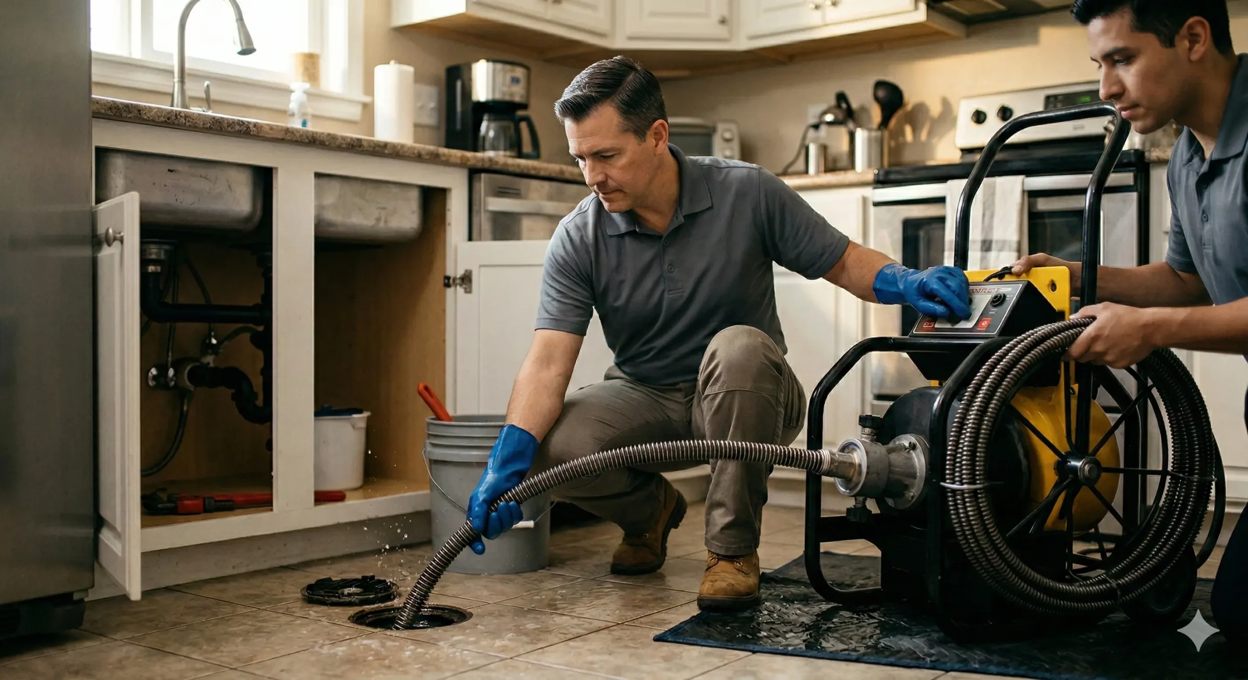 expert performing Drain Cleaning in Alhambra