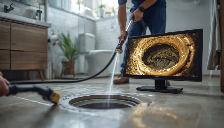 Professional hydro-jetting service cleaning residential sewer and drain pipes in Pasadena, CA.